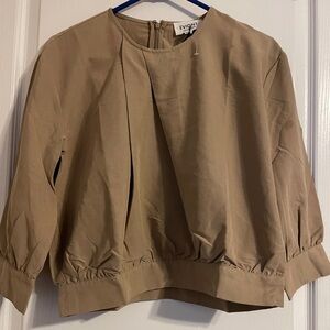 NWT Evidnt Los Angeles Tan Blouse Top Jacket Size Small or Large Available Basic